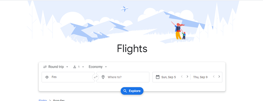 موقع Google flights